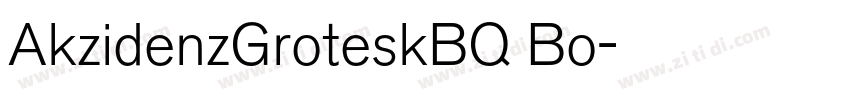 AkzidenzGroteskBQ Bo字体转换